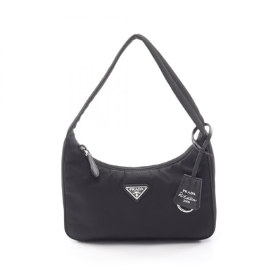 プラダ PRADA Re-Edition 2000 ミニバッグ ハンドバッグ バッグ ナイロン レディース ブラック系 1NE515 【中古】