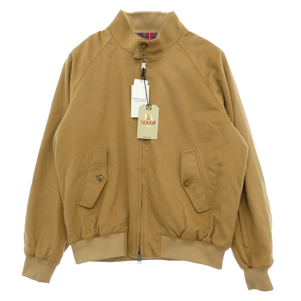 SOPHNET. ソフネット BARACUTA バラクータ 25AW SPNT-252104 × BARACUTA G9 CASHMERE CAMEL バラクータ カシミヤ ラグランスリーブ ハリントンジャケット ブラウン系 46【新古品】【未使用】【中古】
