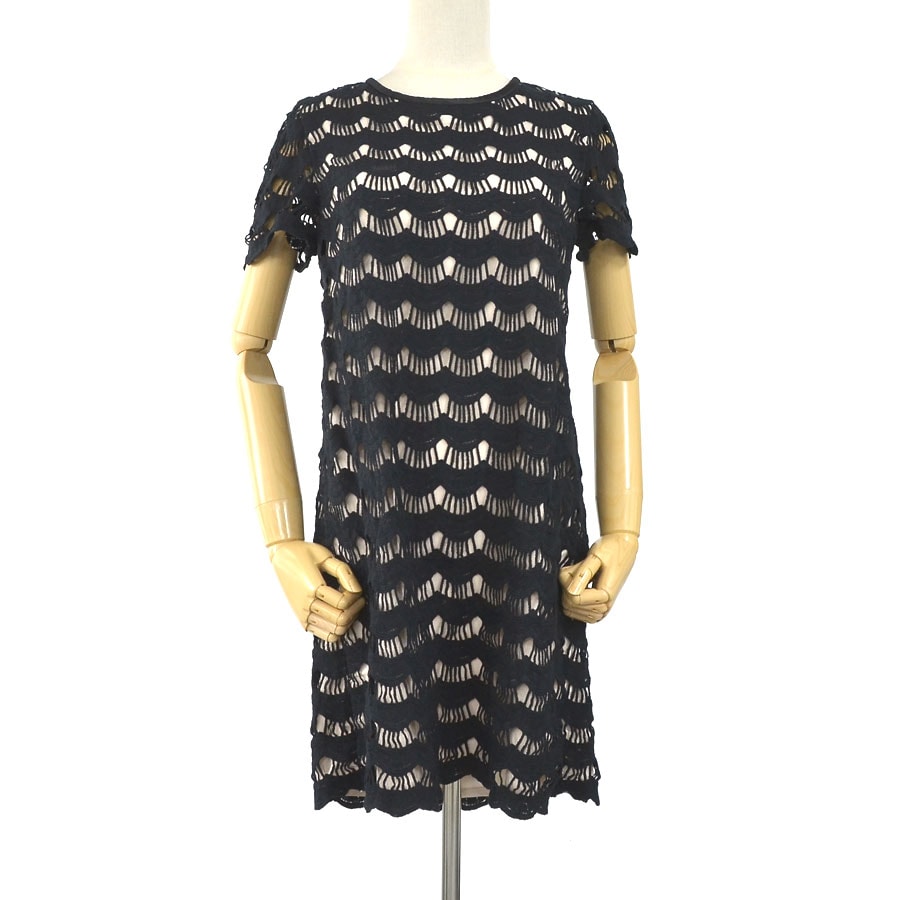 ケイトスペード Kate Spade  ワンピース コットン/ポリエステル ブラック レディース【中古】 h30529f