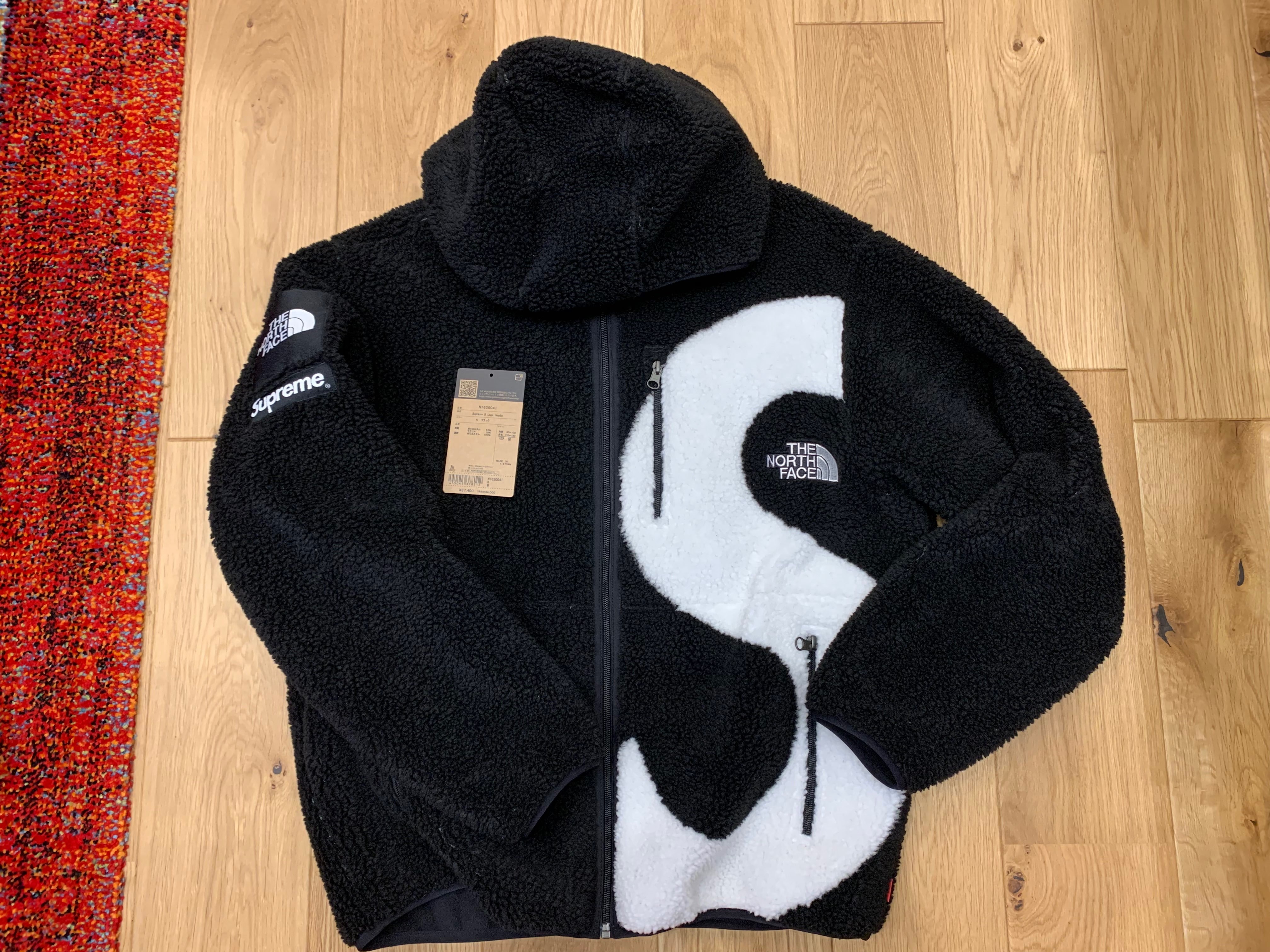 Supreme x The North Face S Logo Hooded Fleece Jacket "Black"