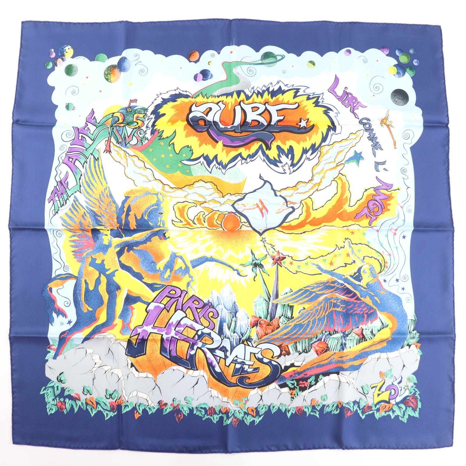 未使用品 エルメス スカーフ ネイビー レディース