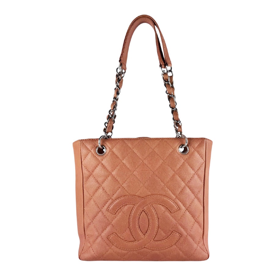 シャネル CHANEL ハンドバッグ PST キャビアスキンレザー ピンク系 レディース【中古】 z10451