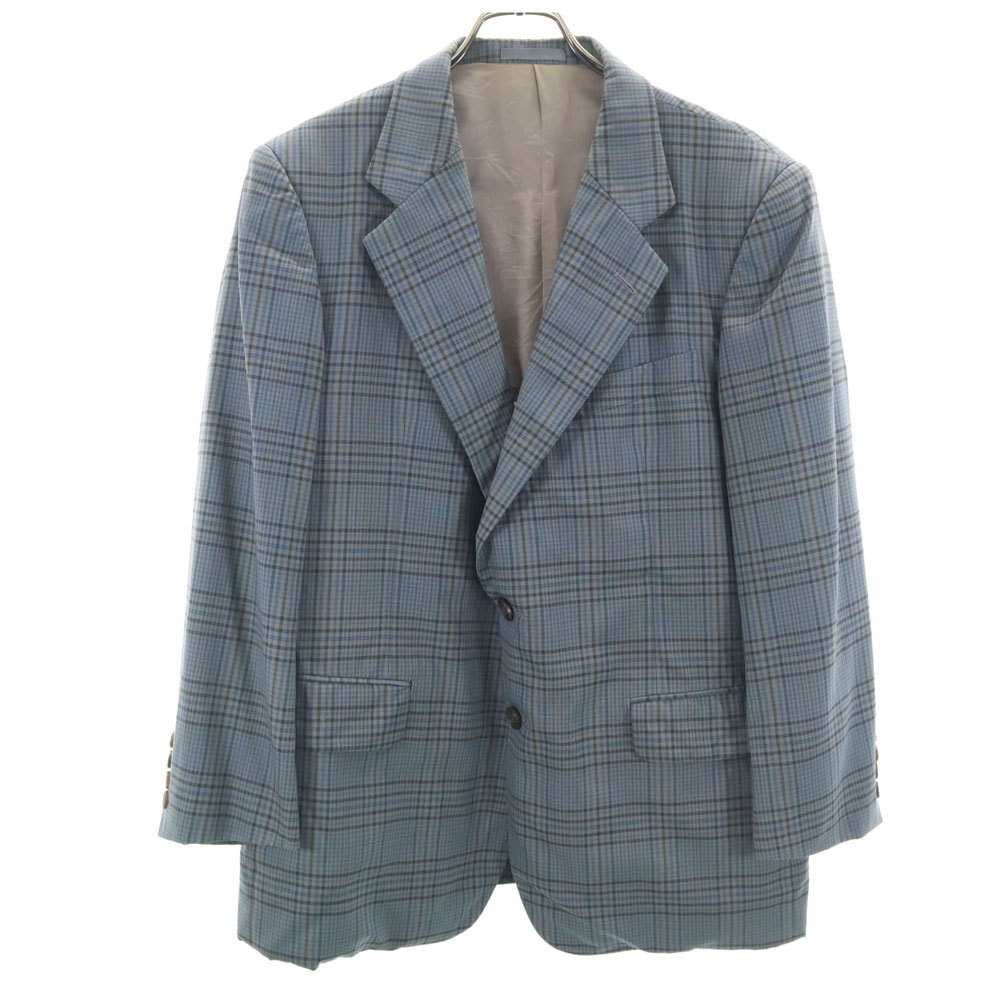 Burberrys バーバリーズ 90s オールド CTK83 チェック柄 テーラードジャケット BE4 ブルー