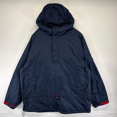 古着 ギャップ GAP ジャケット パーカー ハーフジップ プルオーバー アノラックジャケット 3XL ネイビー系 無地 メンズ