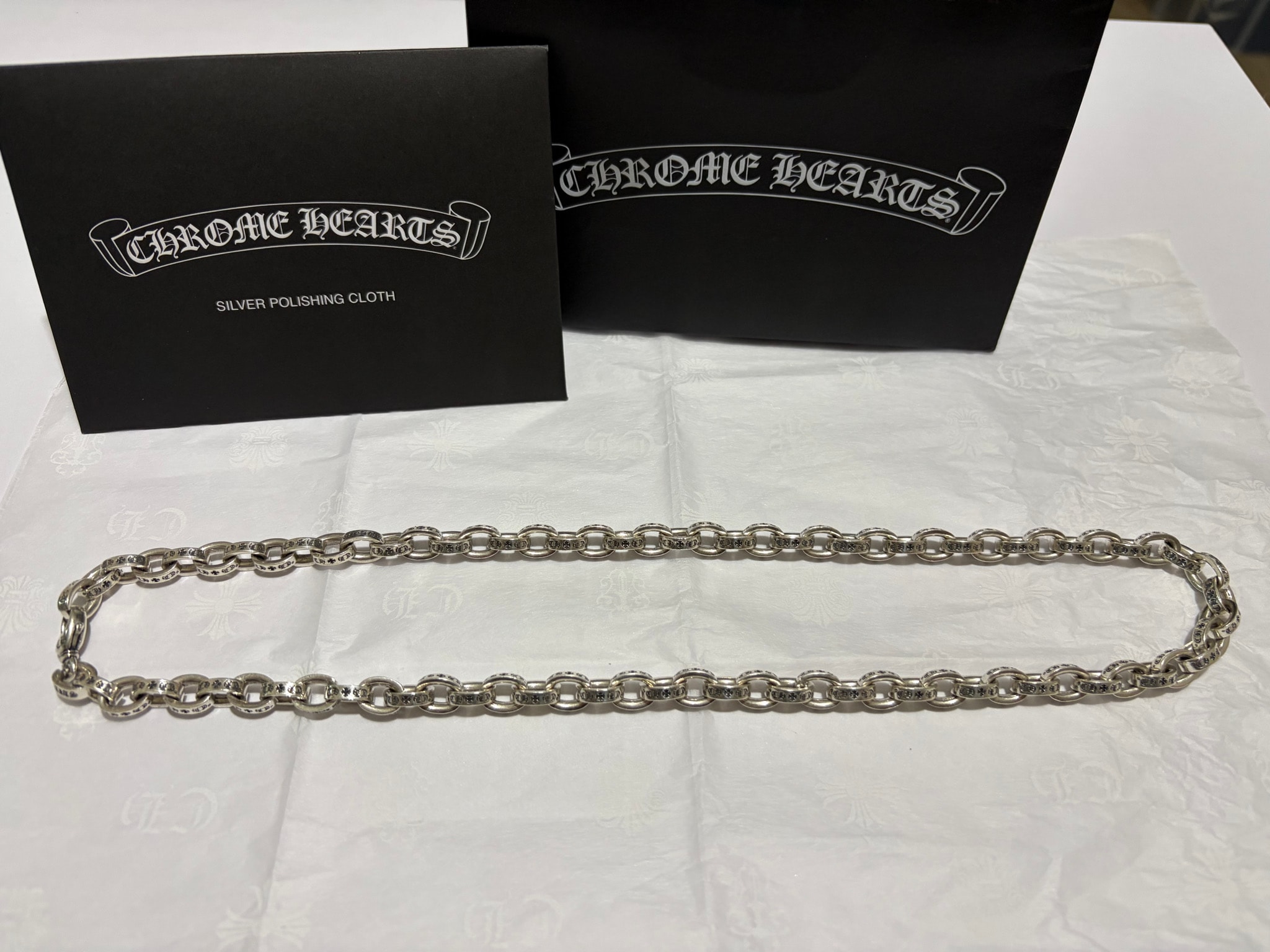 Chrome Hearts Large Paper Chain Necklace "Silver"