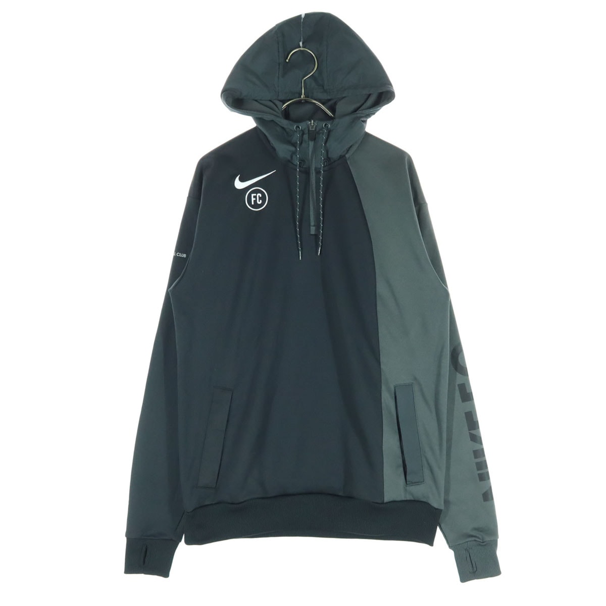 NIKE ナイキ スウォッシュ 長袖 フード付 トラックジャケット M グレー