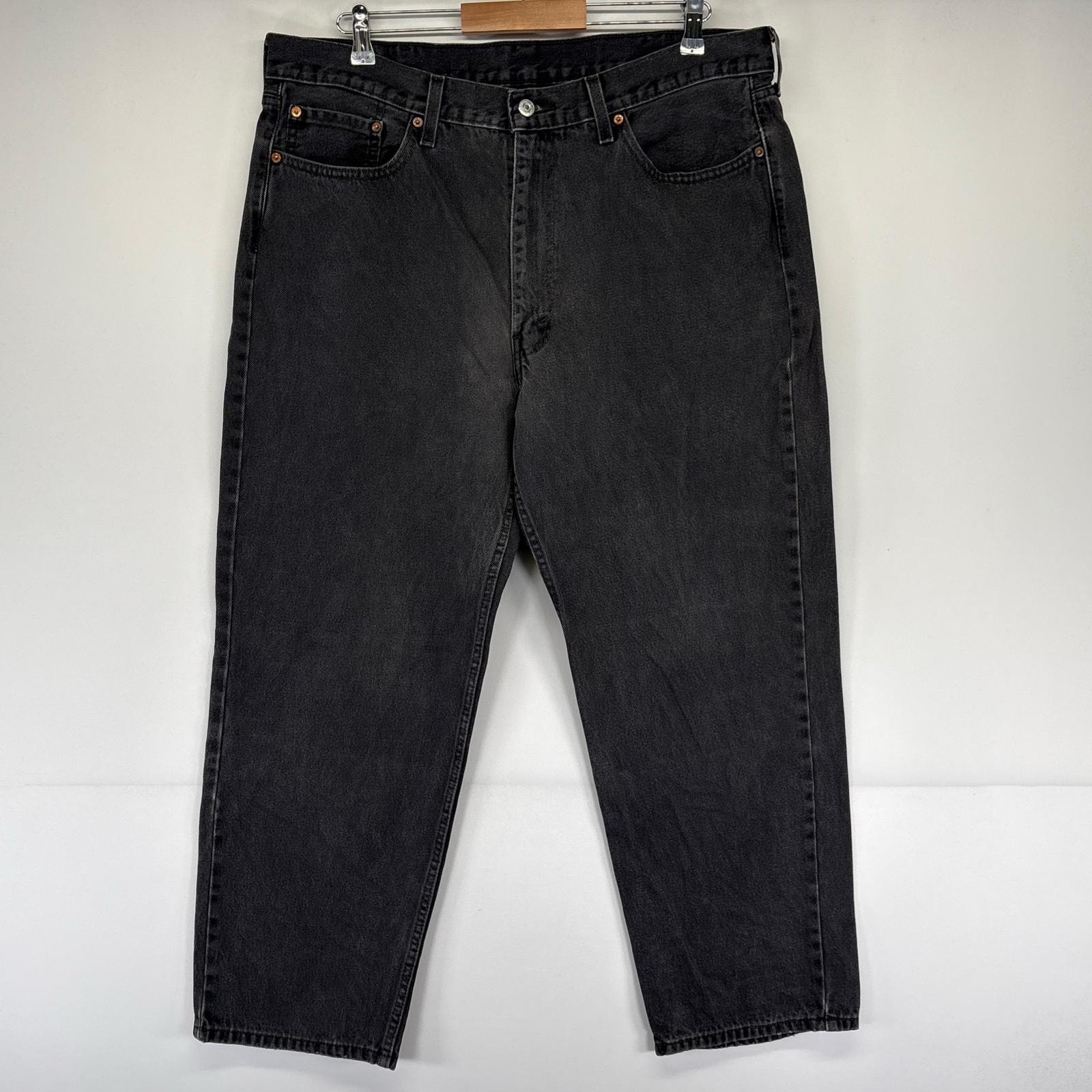 古着 リーバイス Levi's デニム パンツ 550 ジーパン フェード テーパード バギー ジーパン W40 L30  ブラック系 メンズ