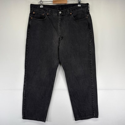 古着 リーバイス Levi's デニム パンツ 550 ジーパン フェード テーパード バギー ジーパン W40 L30 ブラック系 メンズ