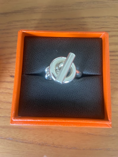 Hermes Croisette Ring GM Large Model "Silver"