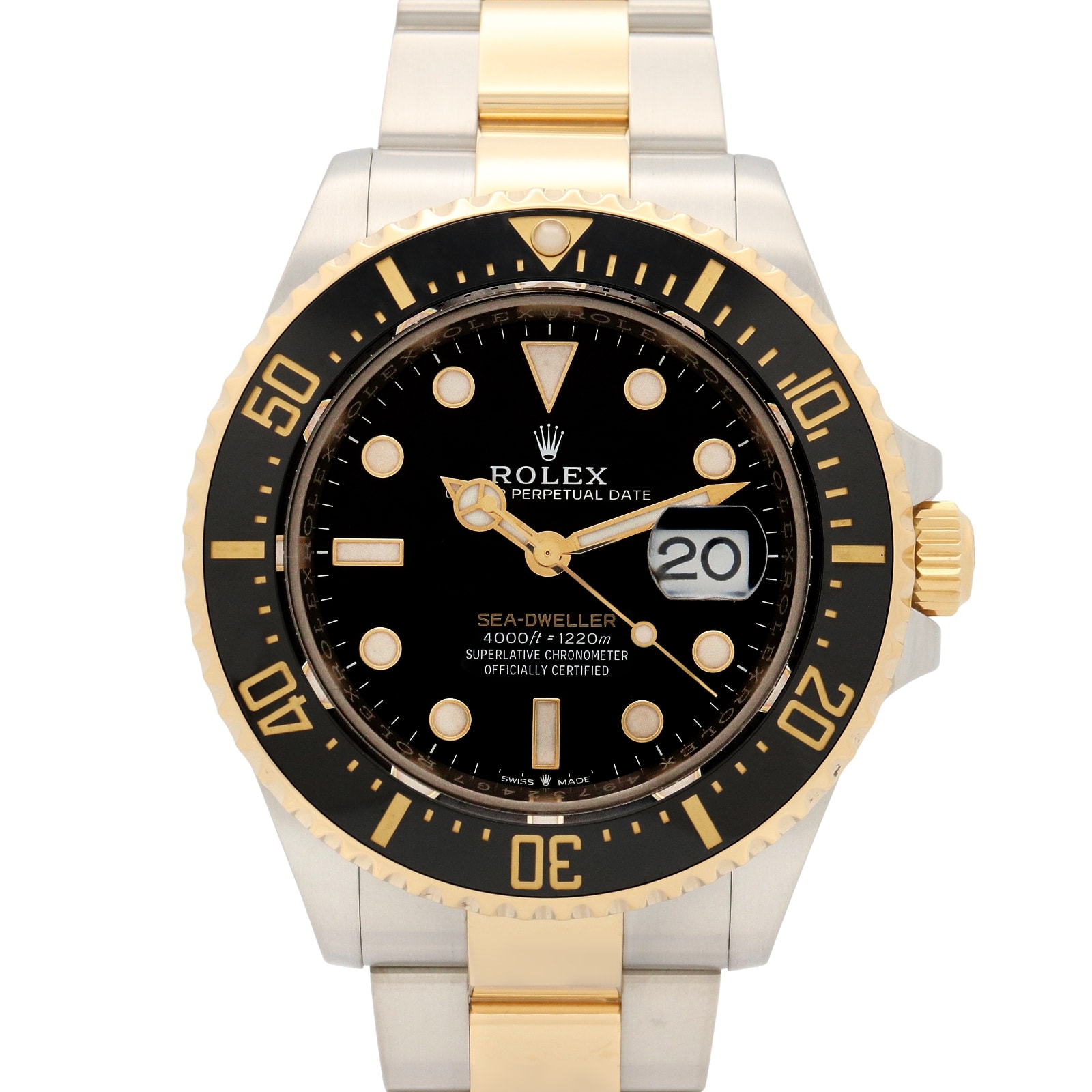 ロレックス ROLEX シードゥエラー ランダム番 腕時計 時計 K18(イエローゴールド) ステンレススチール メンズ ブラック系 126603 【中古】