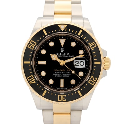 ロレックス ROLEX シードゥエラー ランダム番 腕時計 時計 K18(イエローゴールド) ステンレススチール メンズ ブラック系 126603 【中古】