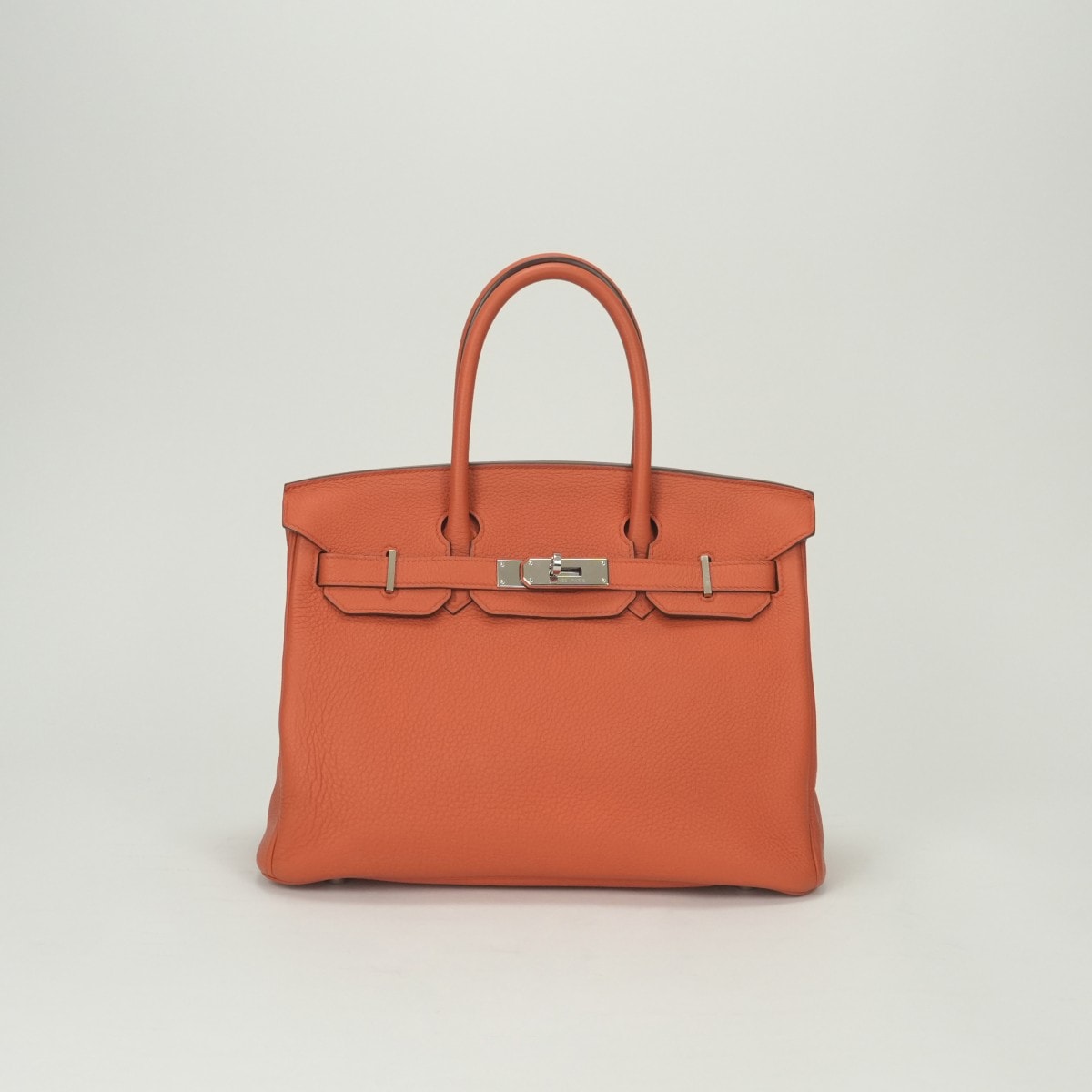エルメス HERMES バーキン30 バッグ トートバッグ トゴ オレンジポピー Orange Poppy オレンジ Orange シルバー金具 ハンドバッグ