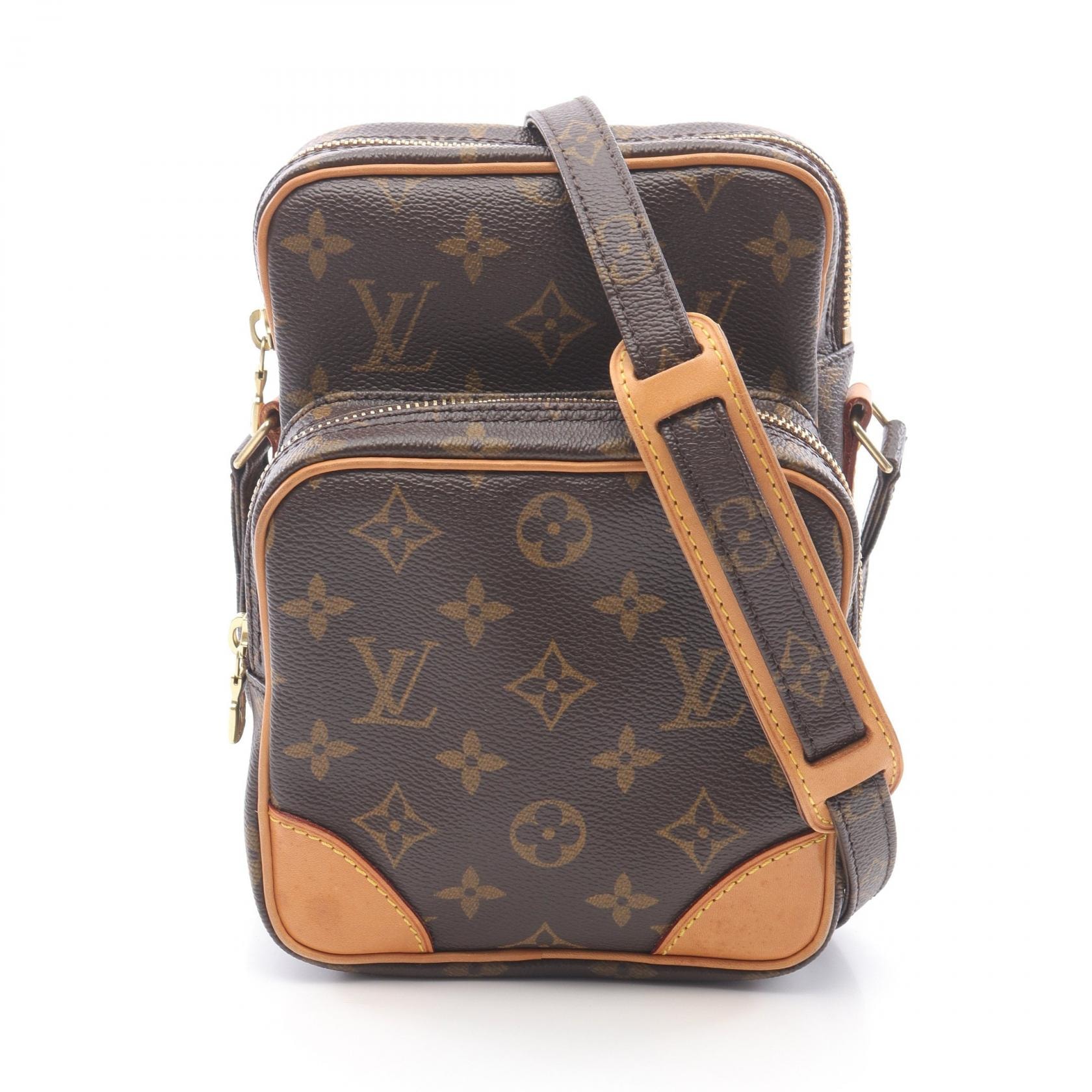 ルイ・ヴィトン LOUIS VUITTON アマゾン ショルダーバッグ バッグ PVCコーティングキャンバス レザー モノグラム レディース ブラウン系 M45236 【中古】