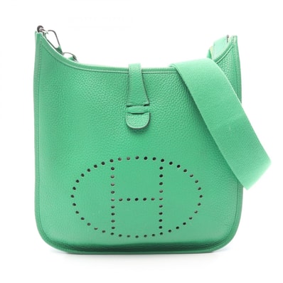 エルメス HERMES エヴリン 3 トロワ PM ショルダーバッグ バッグ レザー トリヨンクレマンス トリヨンクレマンス バンブー □R刻印(2014年製造) レディース グリーン系 【中古】