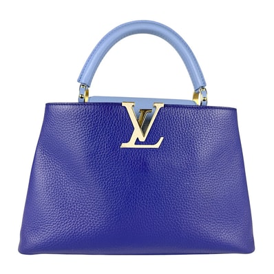 ルイ ヴィトン LOUIS VUITTON ハンドバッグ ショルダーバッグ カプシーヌMM レザー ブルー ゴールド レディース M22674【中古】 z8821