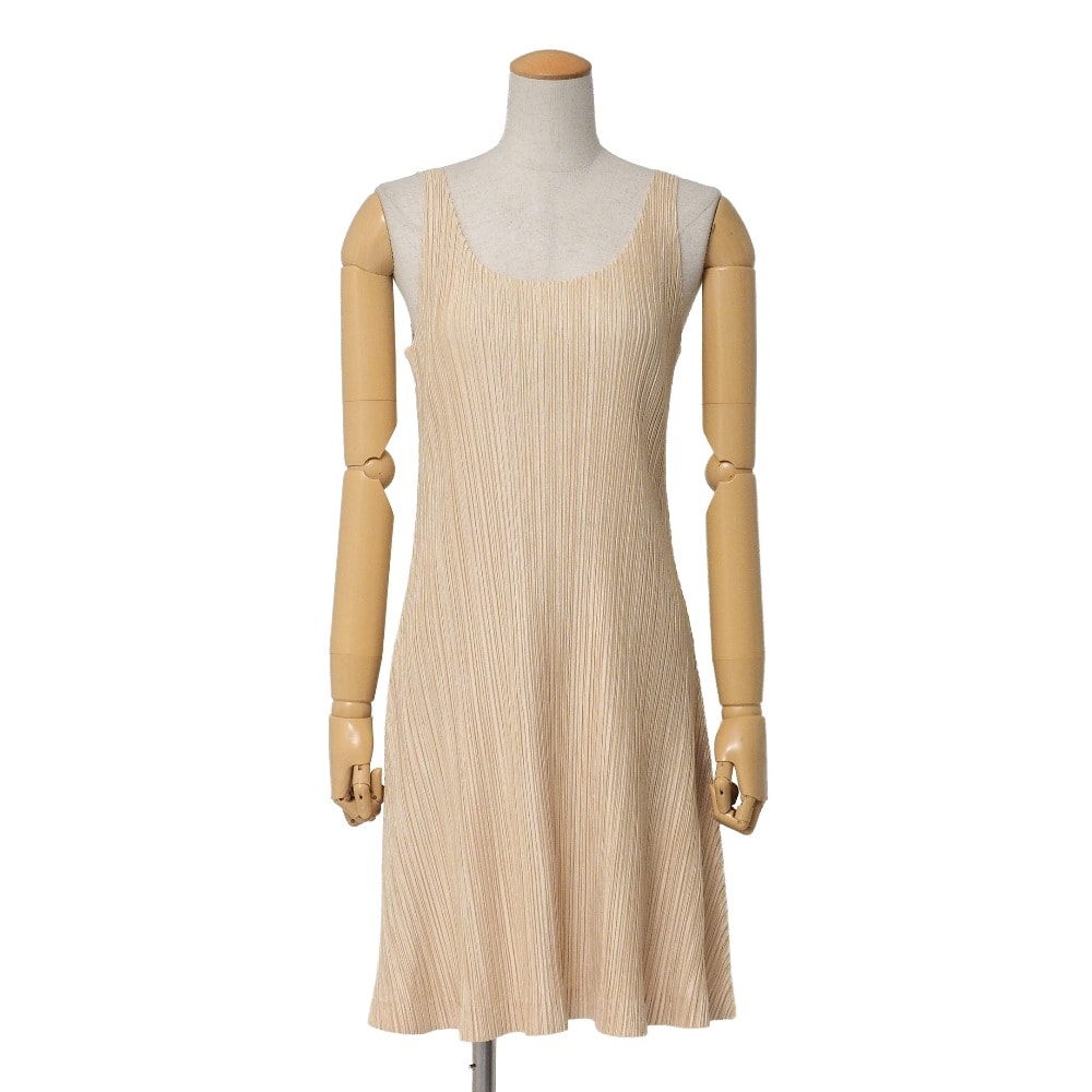 ■美品■PLEATS PLEASE ISSEY MIYAKE プリーツプリーズ イッセイミヤケ ワンピース サイズ3 プリーツ ノースリーブ フレアワンピ―ス ブランド古着【中古】20260501/RA9125