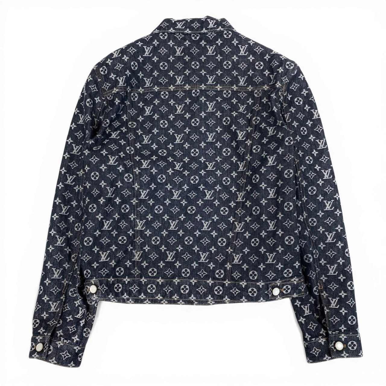 新品未使用 LOUIS VUITTON ルイヴィトン 24AW モノグラム ジャガードデニムジャケット ネイビー インディゴ コットン ポリエステル/ デニムジャケット A3-00297 【中古】