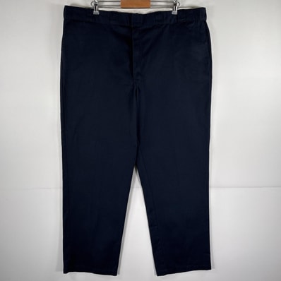 古着 ディッキーズ Dickies ワークパンツ 874 チノパン 大きいサイズ オリジナルフィット ワンポイントロゴ w46 L32 ネイビー メンズ