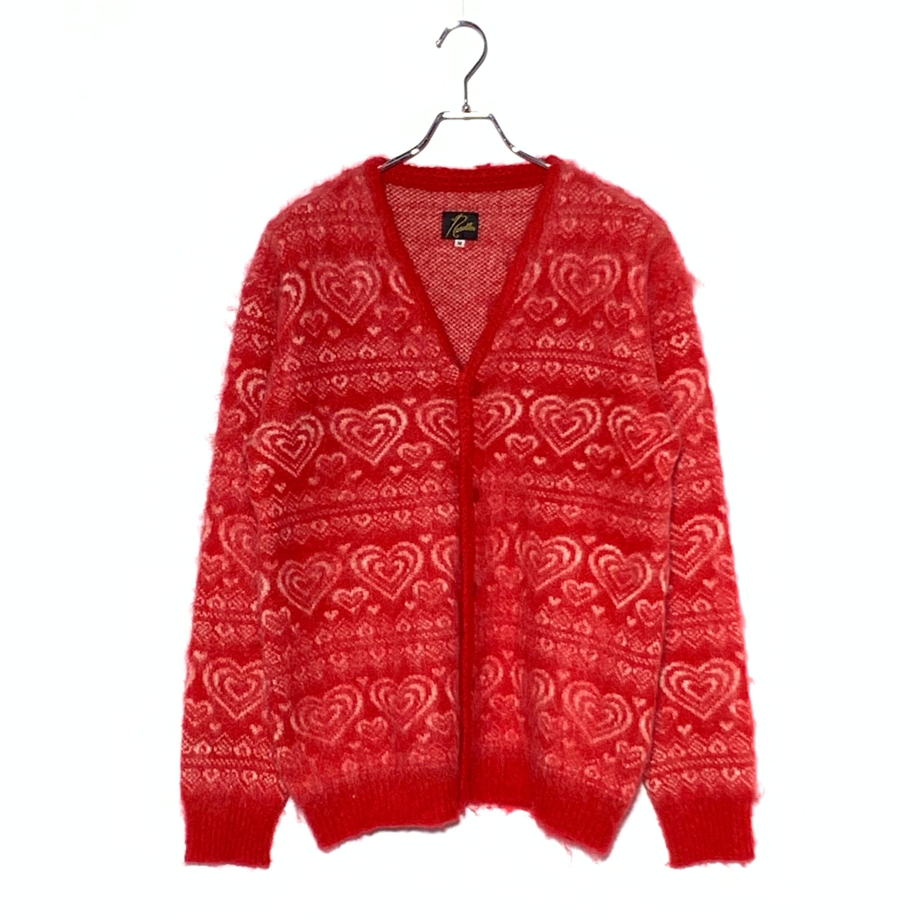 NEEDLES Heart Mohair Cardigan "Red"