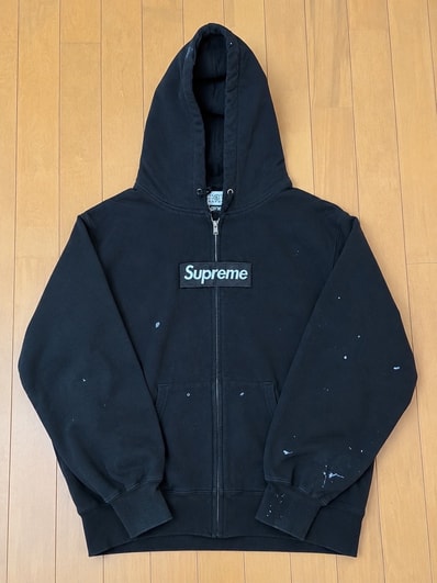 Supreme x MM6 Maison Margiela Box Logo Zip Up Hooded Sweatshirt "Black"