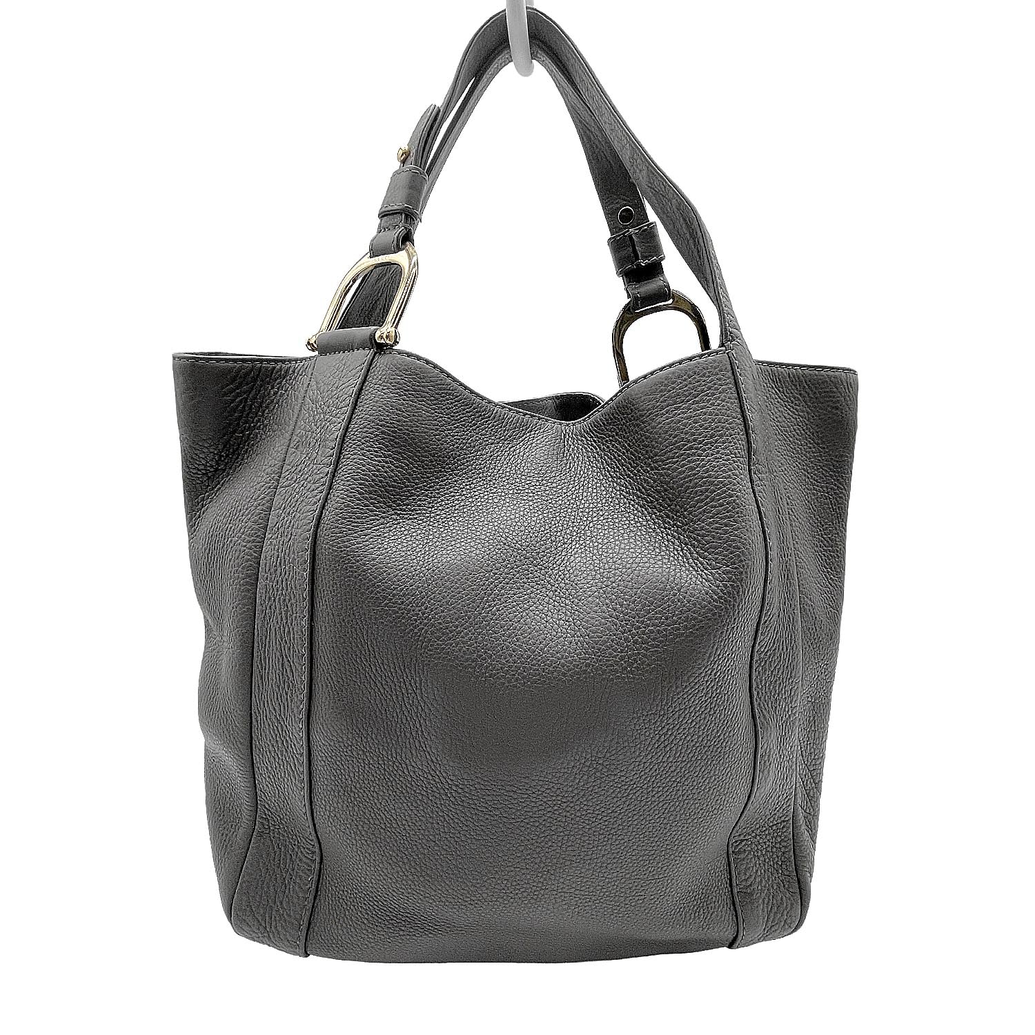 GUCCI グッチ グリニッジ ホースビット トートバッグ
 257051 レザー グレー ユニセックス
 【中古】