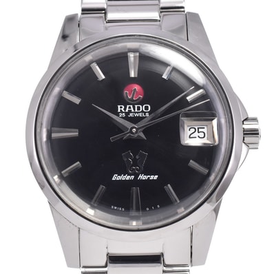 ラドー RADO 658.3830.4 ゴールデンホース デイト ブラック 自動巻き メンズ 美品 腕時計 P#148273