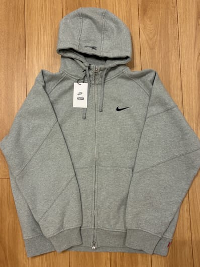 Supreme x Nike Zip Up Hooded Sweatshirt "Heather Grey"