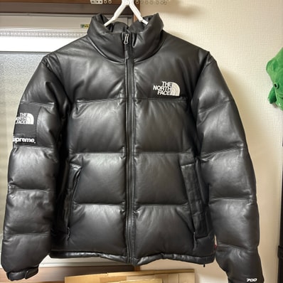 Supreme x The North Face Leather Nuptse Jacket "Black"