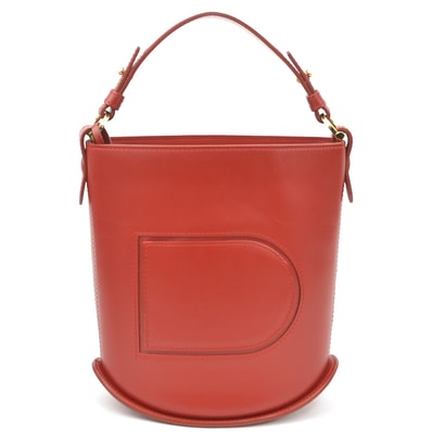 デルヴォー DELVAUX ハンドバッグ パン ミニ バケット レザー レッド レディース【中古】 90181a