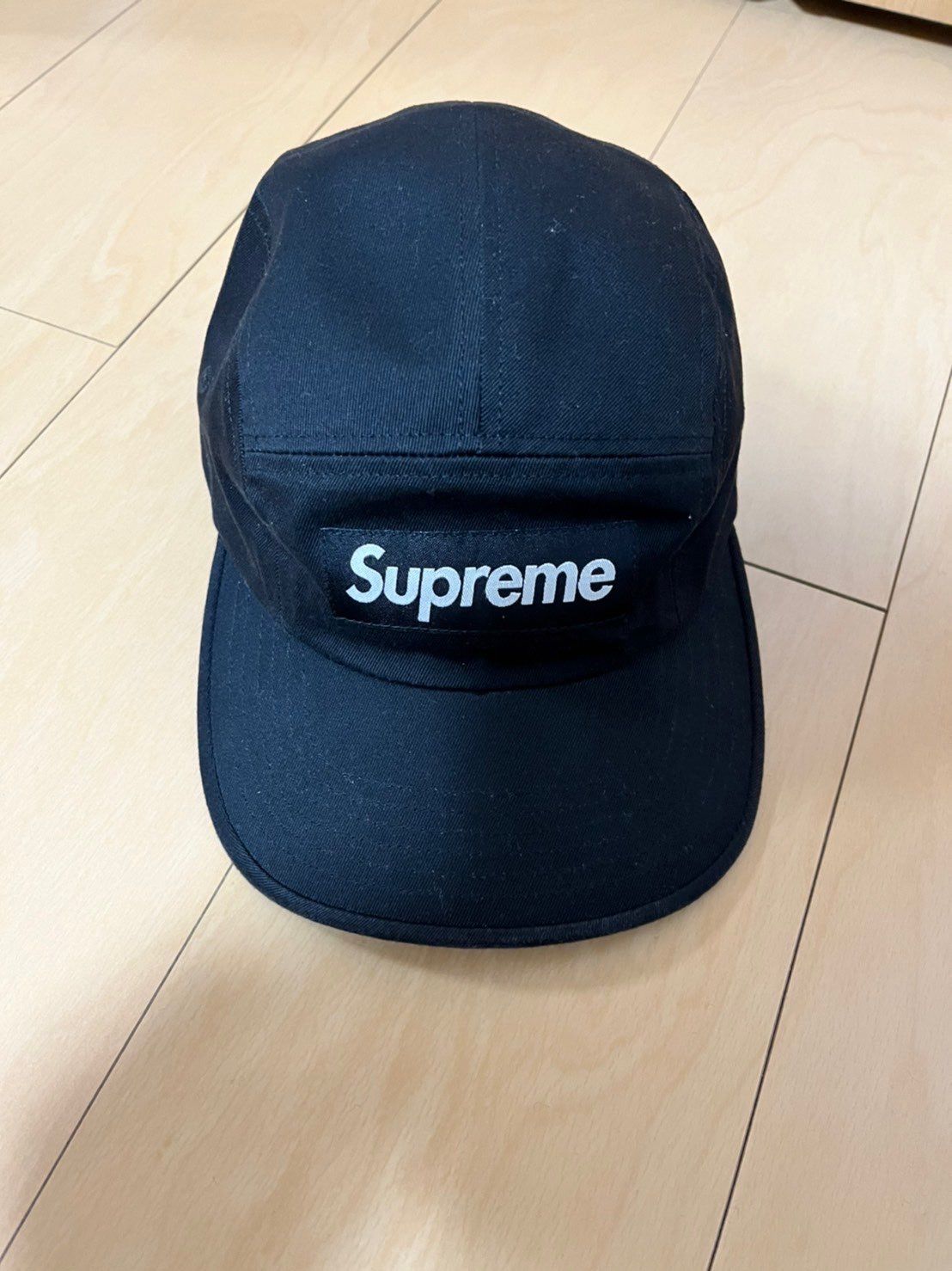 Supreme Washed Chino Twill Camp Cap "Black"(21FW)