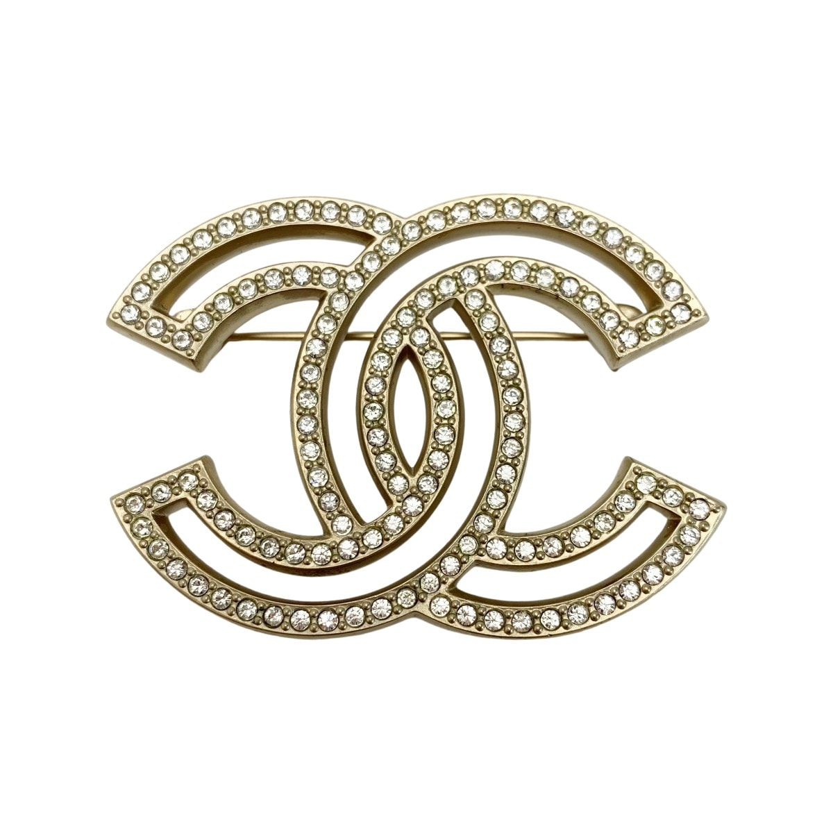 CHANEL シャネル ココマーク ブローチ A20V ゴールド ラインストーン