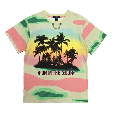 LOUIS VUITTON ルイ・ヴィトン 22AW FUN IN THE SUN パームツリープリントTシャツ 半袖Tシャツ RW222J NZ1 FNTS12 S コットン マルチカラー メンズ【中古】