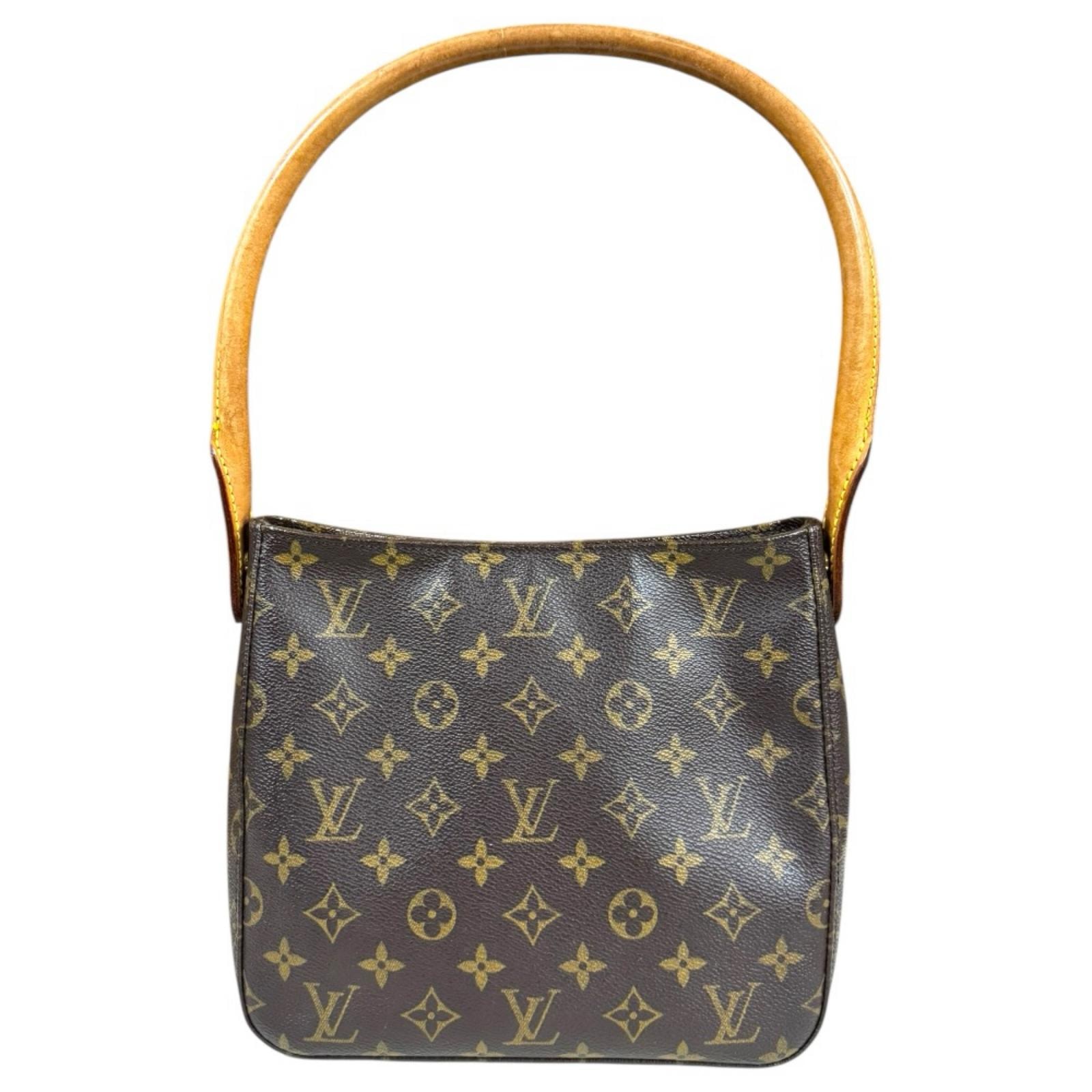 ルイヴィトン ルーピングMM モノグラム ショルダーバッグ モノグラムキャンバス M51146 ブラウン レディース LOUIS VUITTON  中古