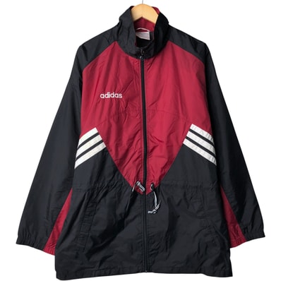 古着 80年代 アディダス adidas バックロゴ ナイロンジャケット メンズL相当 ヴィンテージ/eaa584091