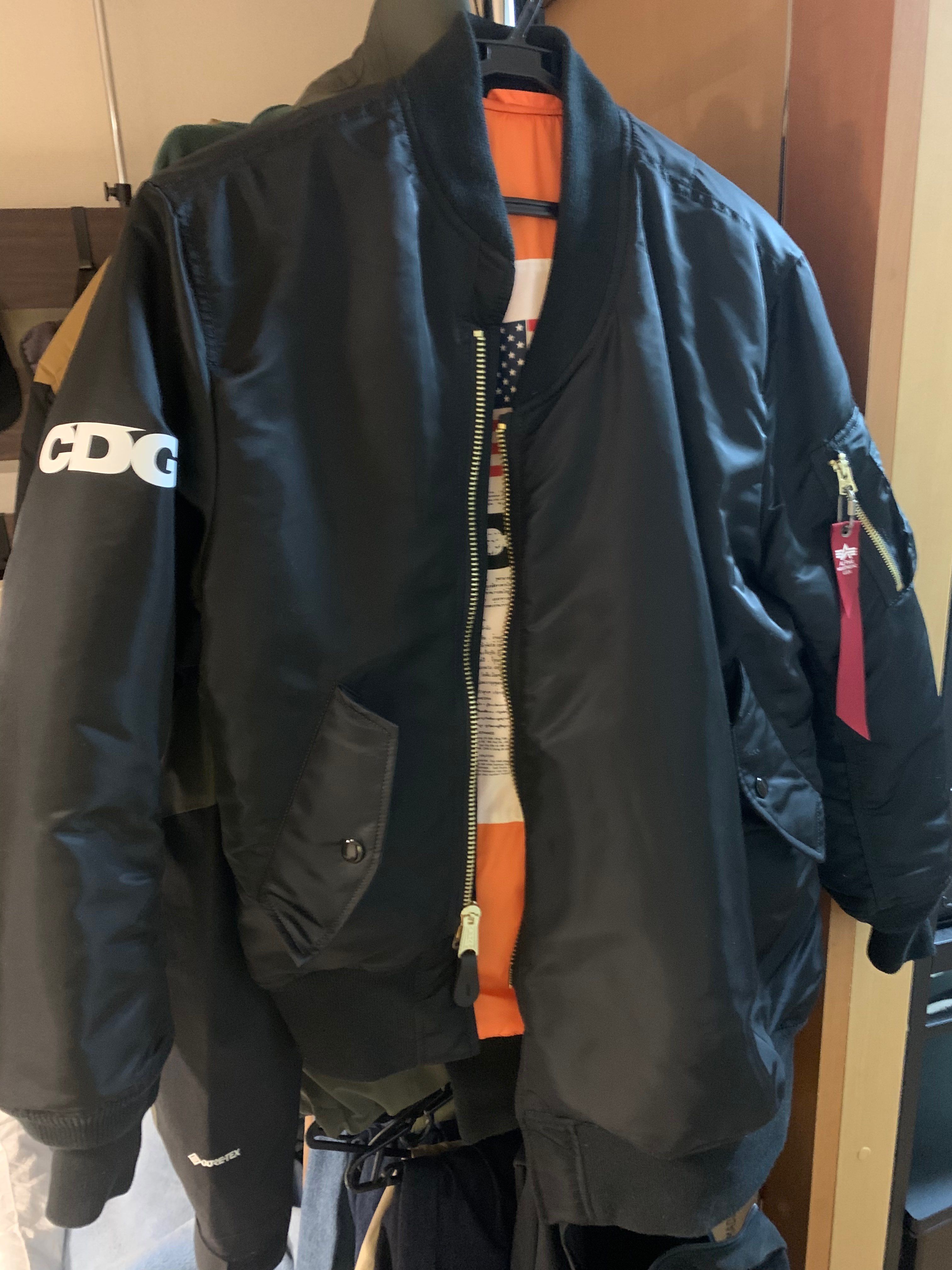 COMME des GARCONS ALPHA BIAS MA-1 JACKET "Black"