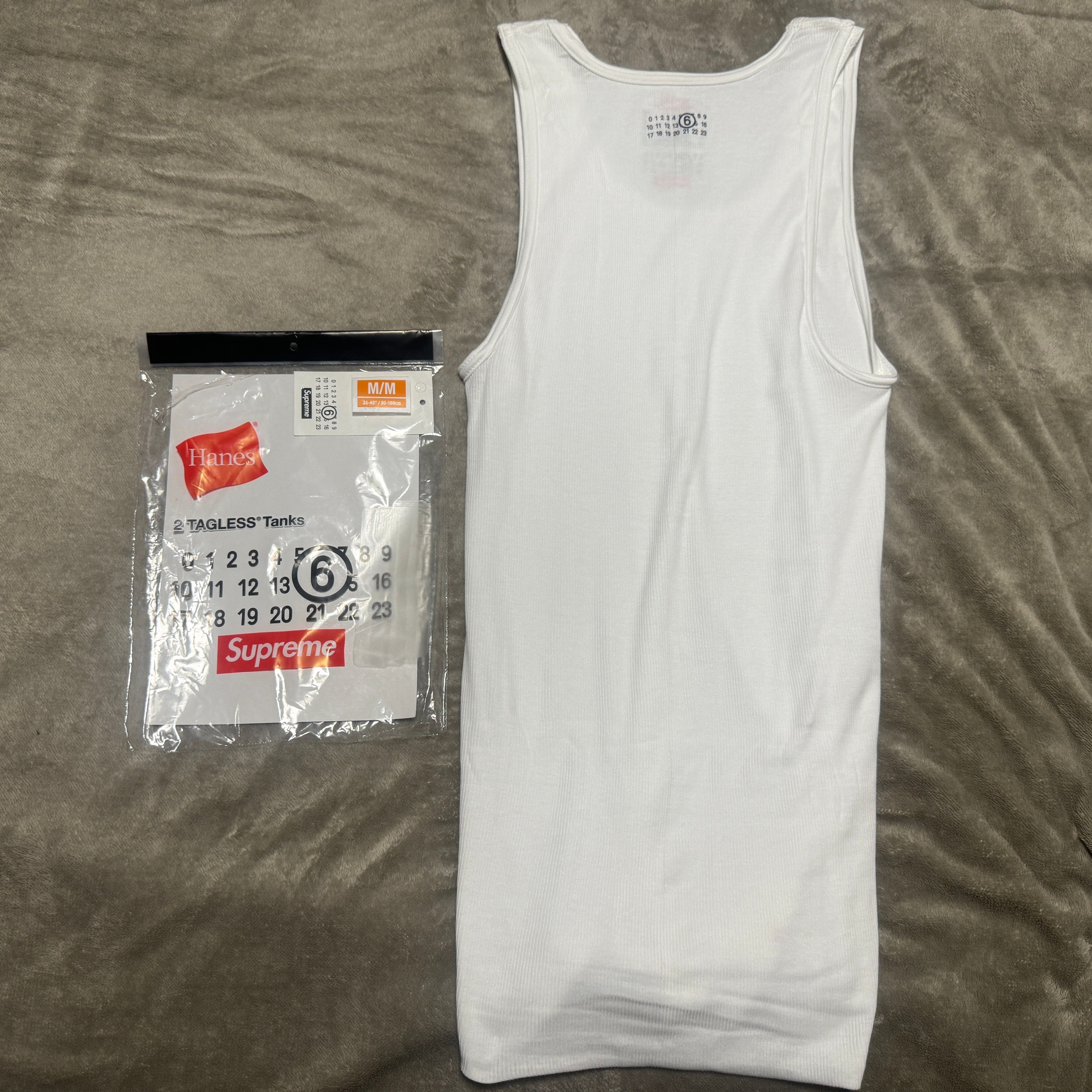 Supreme x MM6 Maison Margiela Hanes Tagless Tank Top (1 Pack) "White"