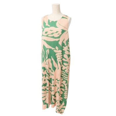 ■美品■PLEATS PLEASE ISSEY MIYAKE プリーツプリーズ イッセイミヤケ ワンピース サイズ1 ノースリーブ プリーツワンピース ロングワンピース ドレス【おすすめ】 ブランド古着【中古】20240923/RA1296
