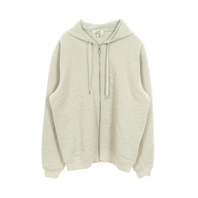 エルメス HERMES シェーヌダンクル パーカー 衣料品 トップス コットン ナイロン メンズ グリーン系 【中古】