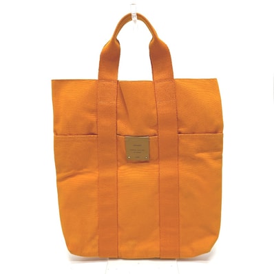 エルメス HERMES フールトゥカバス ハワイフレンチ フェスティバル トートバッグ キャンバス オレンジ