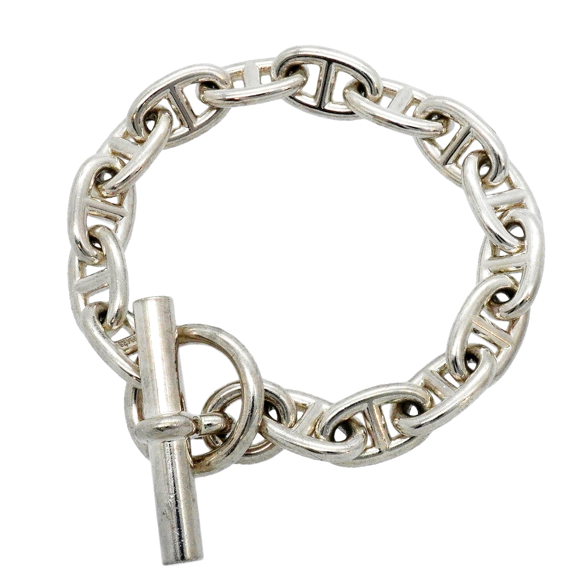 ★最終価格【6jib0448】エルメス ブレスレット シェーヌダンクル MM 15コマ シルバー925【中古】メンズ レディース ユニセックス
