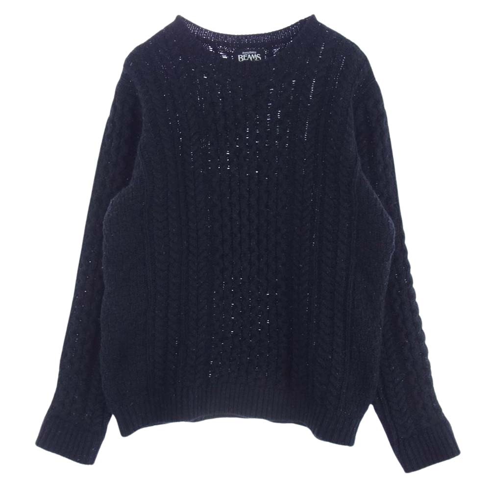 BEAMS ビームス ニット 11-15-0555-156 ウール アクリル ケーブル ニット ネイビー系 XL【中古】