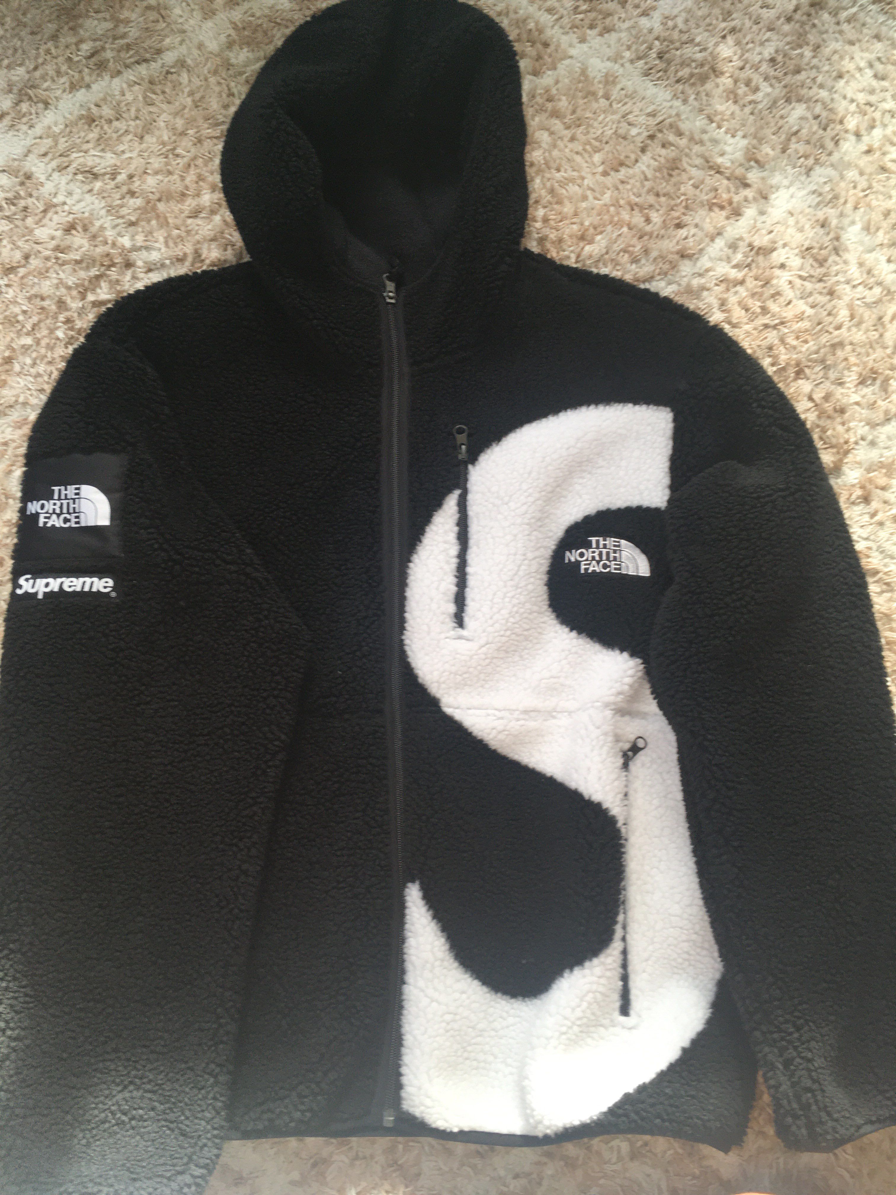 Supreme x The North Face S Logo Hooded Fleece Jacket "Black"
