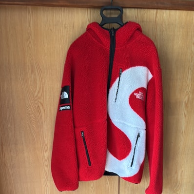 Supreme x The North Face S Logo Hooded Fleece Jacket "Red"