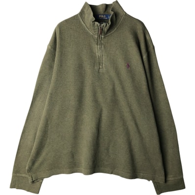 古着 ラルフローレン Ralph Lauren POLO RALPH LAUREN ESTATE RIB ハーフジップスウェットシャツ トレーナー メンズL相当/eaa589678