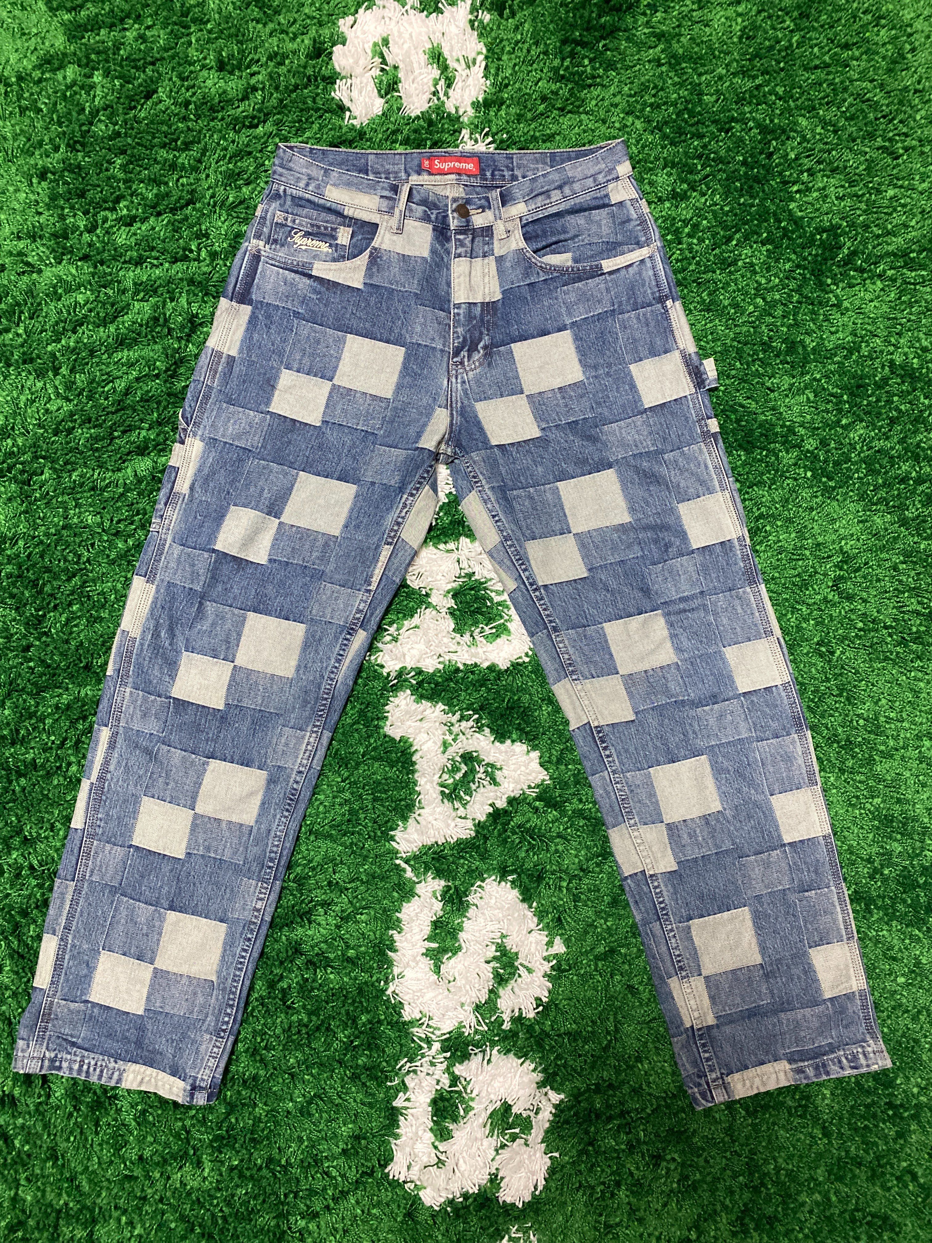Supreme Patched Denim Painter Pant "Blue"