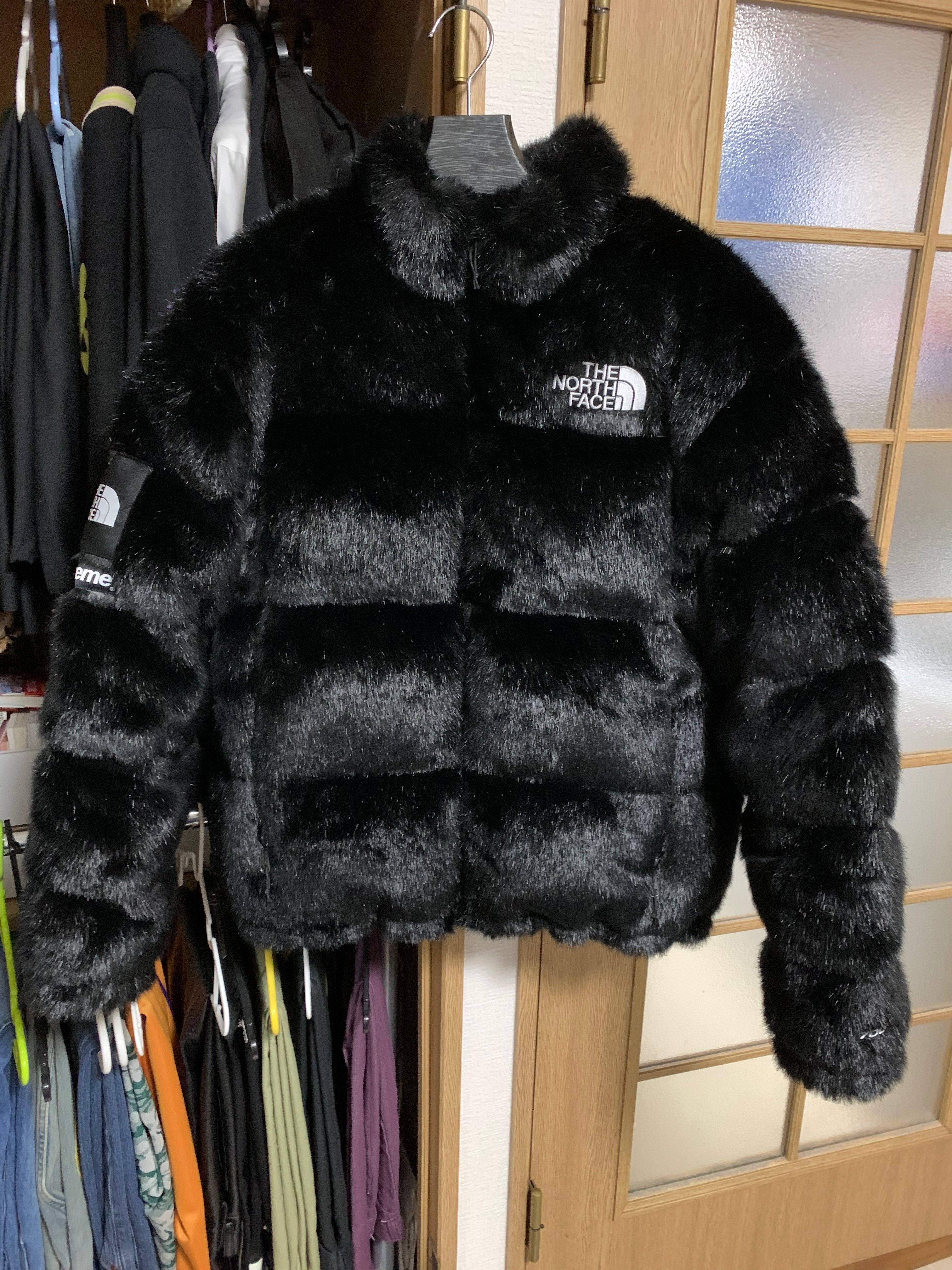Supreme x The North Face Faux Fur Nuptse Jacket "Black"