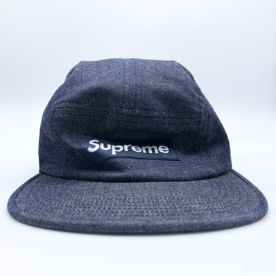 Supreme 14AW/Denim Croc Strap Camp Cap "Indigo"