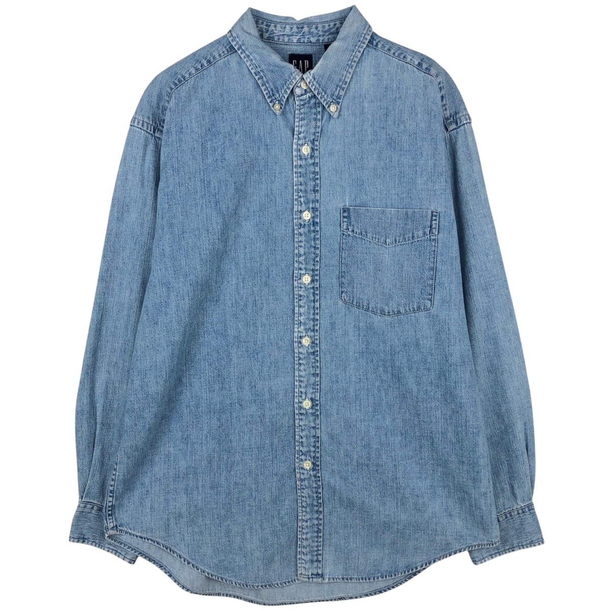 古着 90年代 ギャップ GAP オールドギャップ 長袖 ボタンダウンデニムシャツ メンズM相当 ヴィンテージ/eaa646649