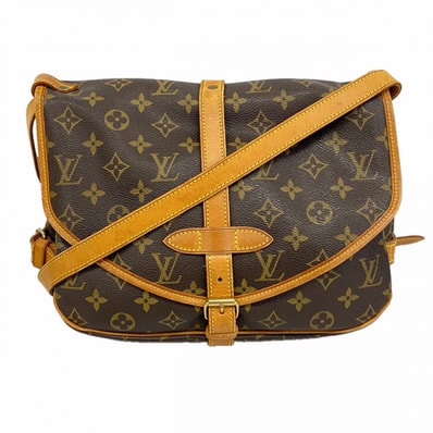 【6db1770】ルイヴィトン ショルダーバッグ モノグラム ソミュール30 M42256 ブラウン【中古】レディース
