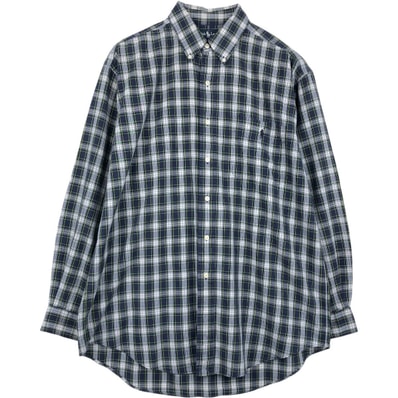 古着 ラルフローレン Ralph Lauren BLAIRE 長袖 ボタンダウンチェックシャツ メンズM相当/eaa659241